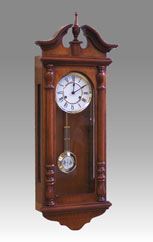 Regulator Clock-Vienna Clock 431_1 walnut, Bam Mechanism on coil gong